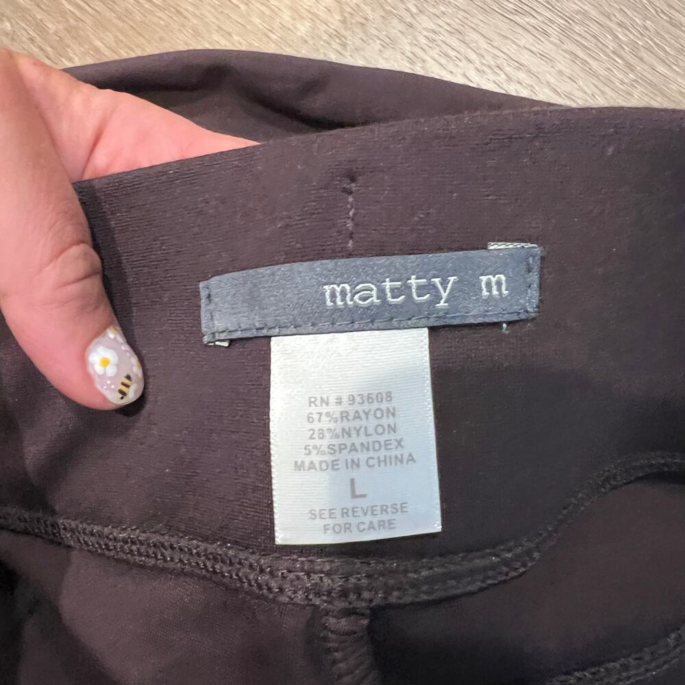 MATTY M. Women's The All-Day Side Pocket Legging Size L In Dark Brown - Picture 10 of 11